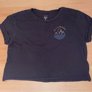 Grey billabong cropped tee. Size L. From tillys.